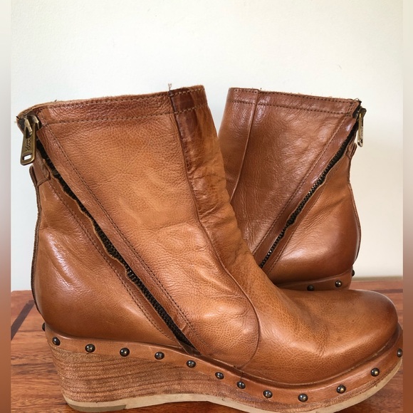 A.S.98 Placid Wedge Boots in Camel, size 41/US 10 - Picture 3 of 5